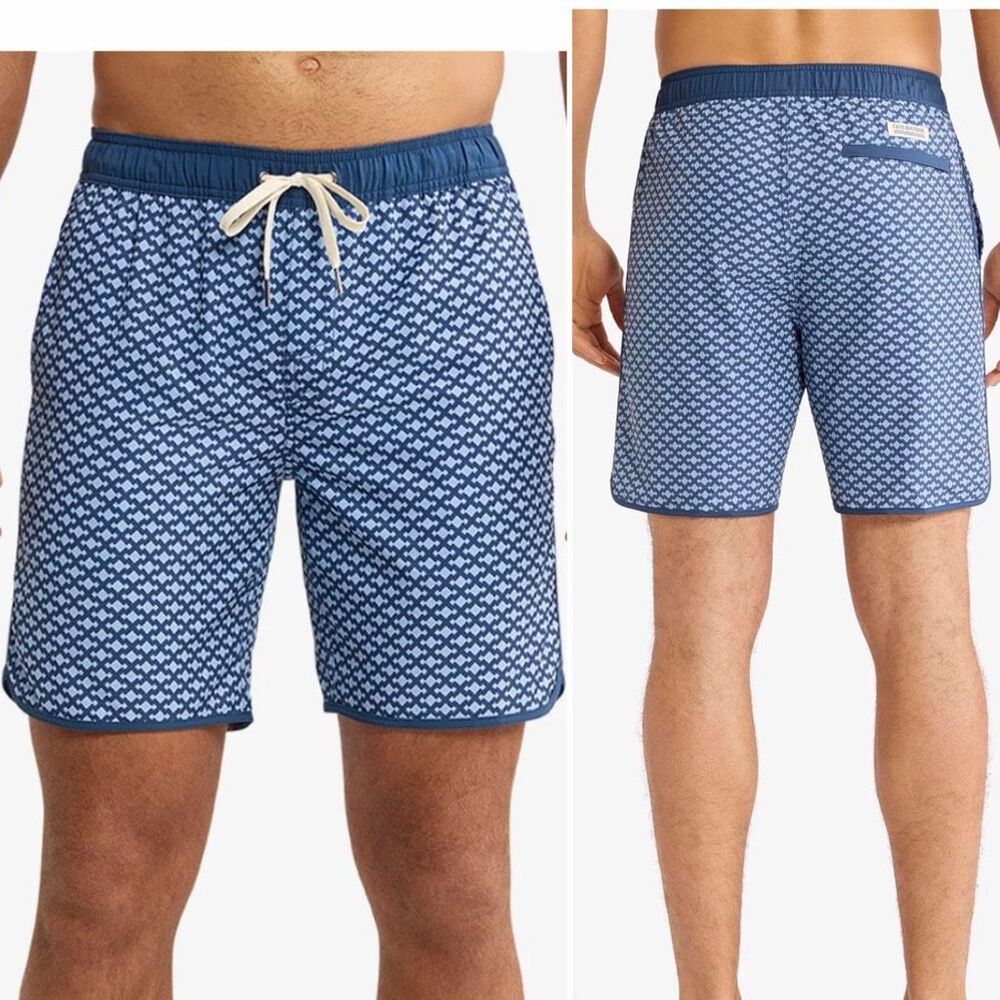FAIR HARBOR Sea Mist Anchor Trunk 8” Swim Shorts-M